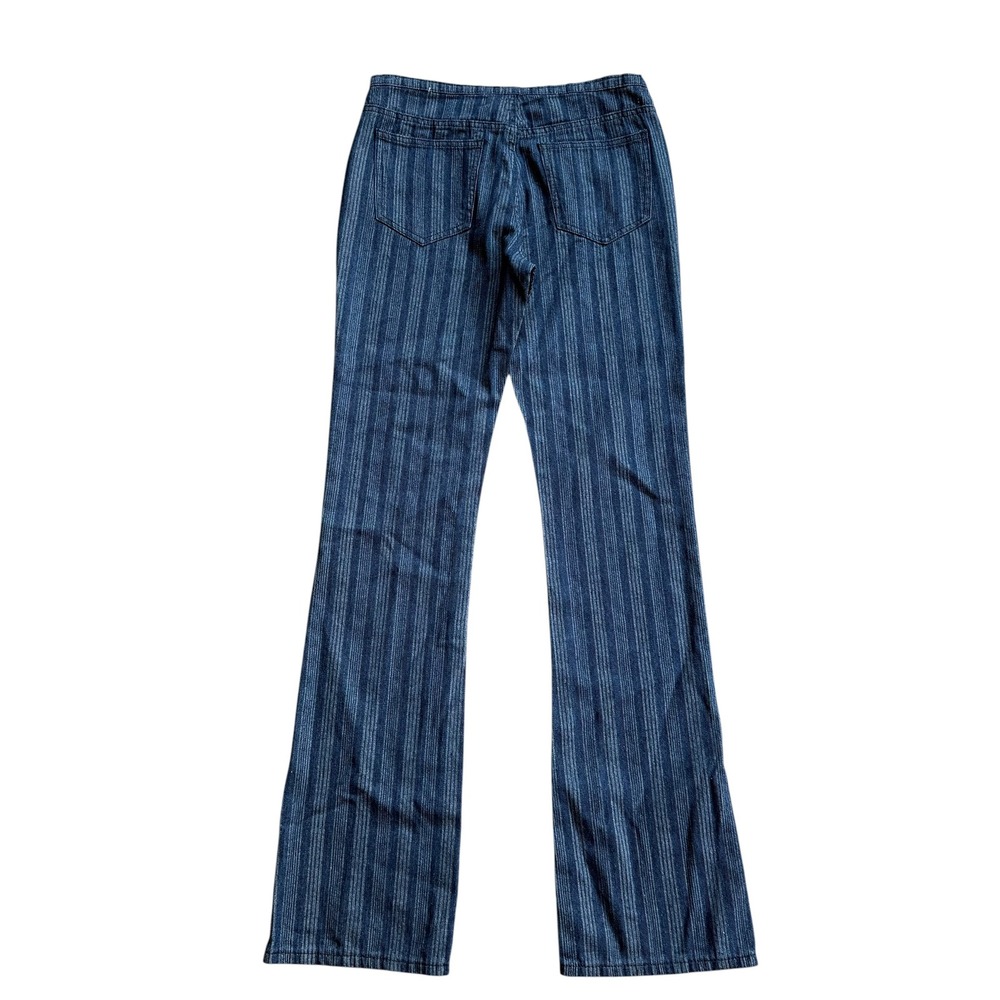 Lioness Charismatic Pinstripe Denim Set Corset Top S and Flare Jeans XS Blue - Picture 10 of 16